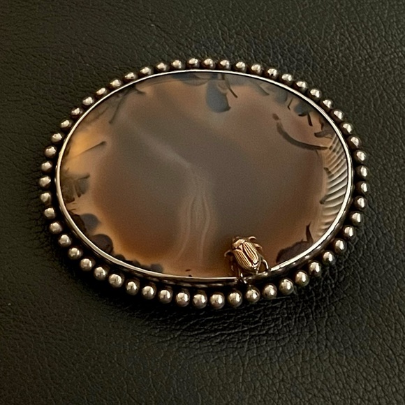 Stephen Dweck .925 Sterling Silver One-of-a-Kind Belt Buckle w/ Adam Gold beetle - Picture 3 of 7